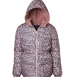 Pink Platinum Big Girls Butterfly-Animal-Print Hooded Puffer Jacket